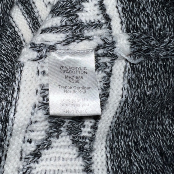 Show Me Your Mumu Women's Extra Small Trench Cardigan Nordic Knit - Picture 7 of 10